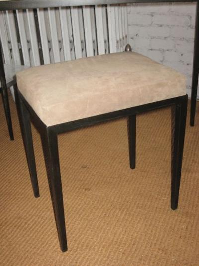 Jean Michel Frank French Mid Century Style Parchment Covered Vanity Desk Jean Michel Frank Style
