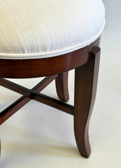 Jean Michel Frank French Modern Neoclassical Art Deco Mahogany Stool Bench Jean MIchel Frank