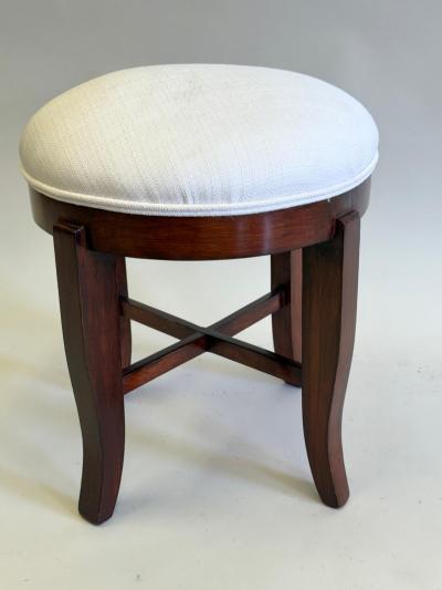 Jean Michel Frank French Modern Neoclassical Art Deco Mahogany Stool Bench Jean MIchel Frank