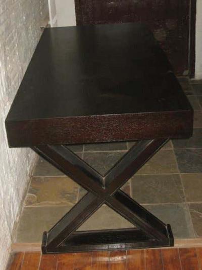 Jean Michel Frank French Modern Neoclassical Style Carved Wood Desk in Style of Jean Michel Frank