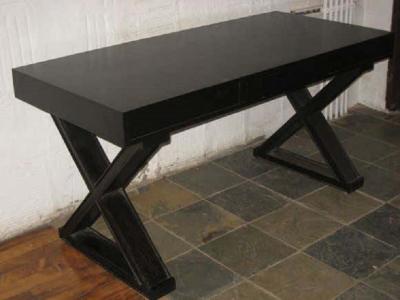 Jean Michel Frank French Modern Neoclassical Style Carved Wood Desk in Style of Jean Michel Frank