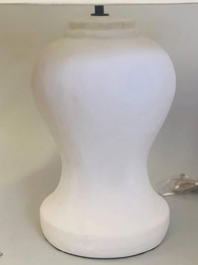 Jean Michel Frank French Plaster Table Lamps Pair from a Model by Giacometti and Jean Michel Frank