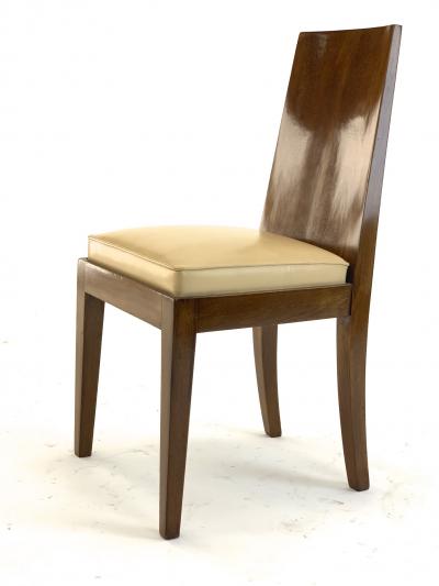 Jean Michel Frank J M Frank style pair of walnut pure design chairs