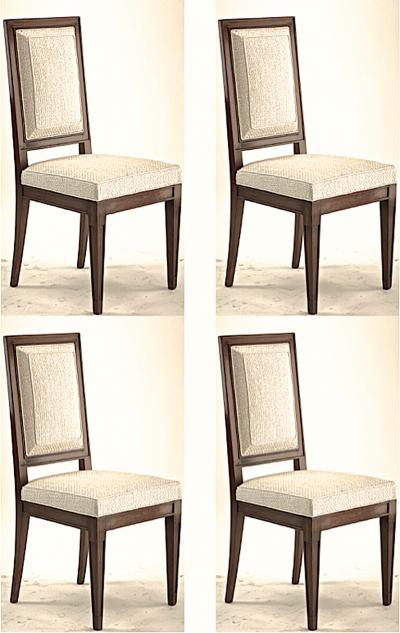 Jean Michel Frank J M Frank style set of four 40s Neo classic chairs