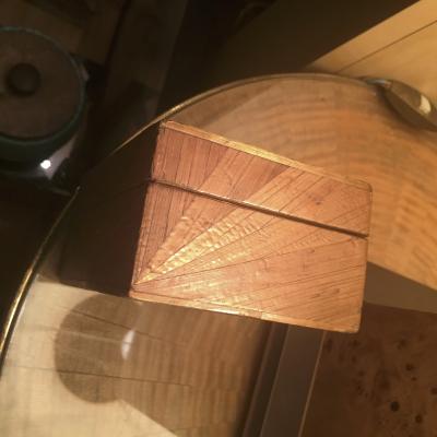 Jean Michel Frank J M Frank vintage marqueterie de paille small boxe