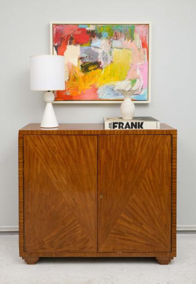 Jean Michel Frank Jean Michel Frank Inspired Exquisitely Crafted Parquetry Cabinet