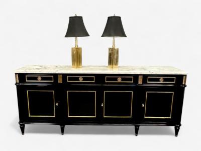 Jean Michel Frank Jean Michel Frank Style Mid Century Modern Bronze Table Lamps 1970s