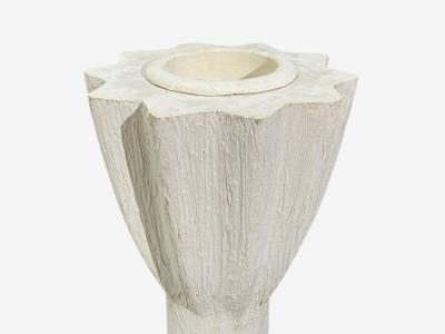 Jean Michel Frank Jean Michel Frank Style Monumental Torchiere Lamps Plaster 20th c 