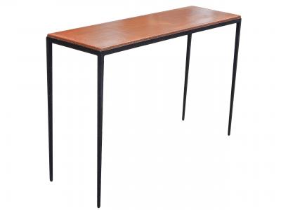 Jean Michel Frank Leather Top Console Tables