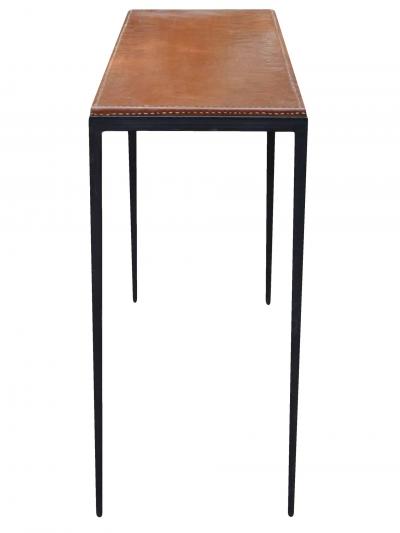 Jean Michel Frank Leather Top Console Tables