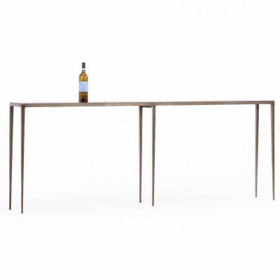 Jean Michel Frank Long Iron Console with Bronze Wash in the Manner of Jean Michel Frank