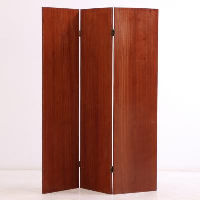 Jean Michel Frank Mahogany Straw Marquetry Veneer Screen in Manner of Jean Michel Frank