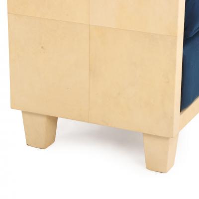 Jean Michel Frank Modernist Style Parchment Upholstered Bench in the manner of Jean Michel Frank
