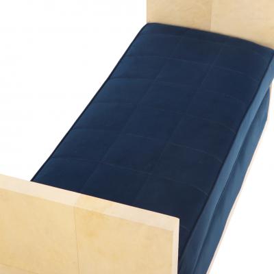 Jean Michel Frank Modernist Style Parchment Upholstered Bench in the manner of Jean Michel Frank