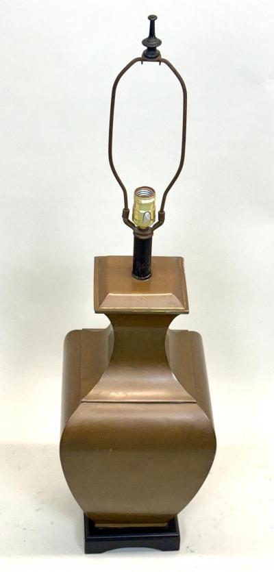 Jean Michel Frank PAIR Large French Modern Neoclassical Antik Brass Table Lamps Jean Michel Frank