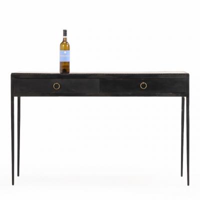 Jean Michel Frank Painted Iron and Leather Writing Desk 