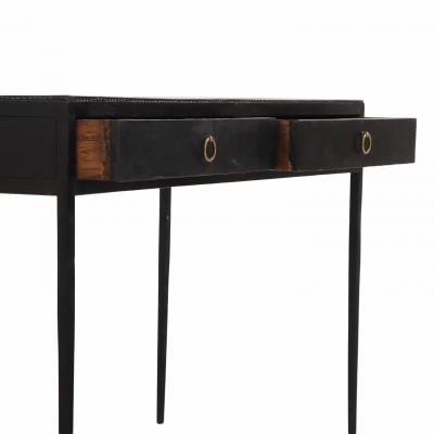 Jean Michel Frank Painted Iron and Leather Writing Desk 