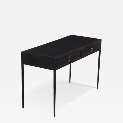 Jean Michel Frank Painted Iron and Leather Writing Desk 
