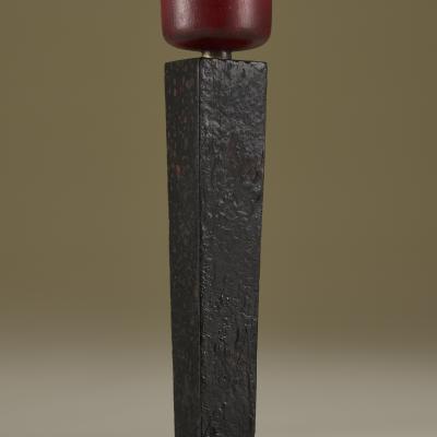 Jean Michel Frank Pair of 1940 iron tripod table lamps by Jean Michel Frank for Bustillo