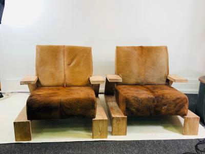Jean Michel Frank Pair of Chairs After Jean Michel Frank
