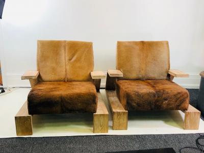 Jean Michel Frank Pair of Chairs After Jean Michel Frank