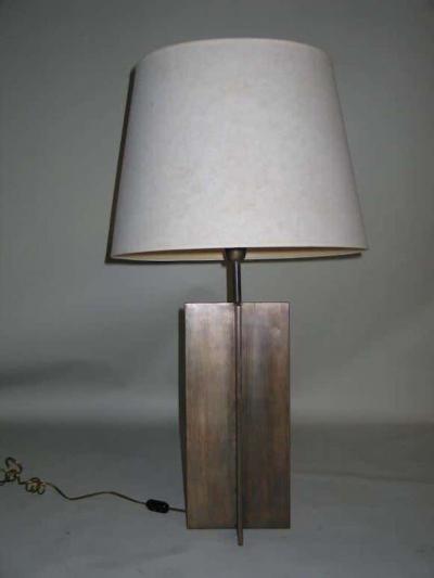 Jean Michel Frank Pair of Cross Form Table Lamps in the Manner of Jacques Quinet
