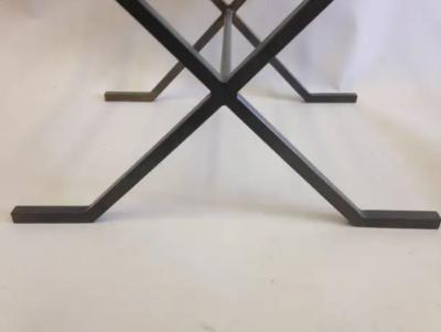 Jean Michel Frank Pair of French Bronzed Iron Stools Benches after Jean Michel Frank
