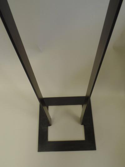 Jean Michel Frank Pair of French Modern Minimalist Wrought Iron Floor Lamps Jean Michel Frank