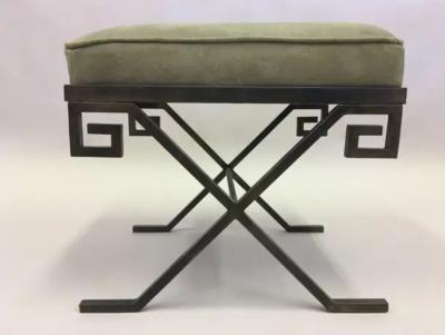 Jean Michel Frank Pair of French Modern Neoclassical Benches in the Style of Jean Michel Frank
