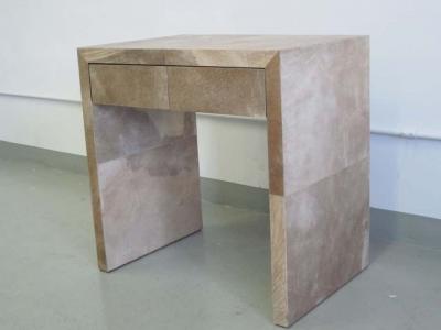 Jean Michel Frank Pair of French Parchment Nightstands in the style of Jean Michel Frank