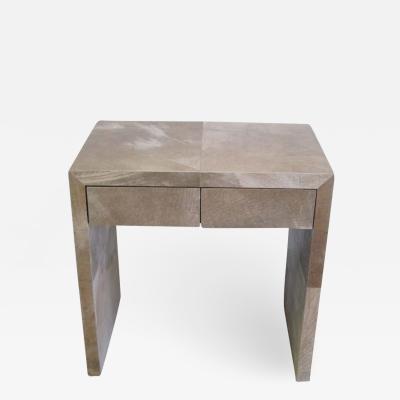 Jean Michel Frank Pair of French Parchment Nightstands in the style of Jean Michel Frank