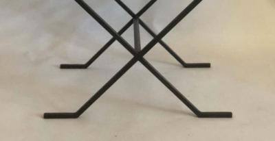 Jean Michel Frank Pair of Modern Neoclassical Benches or Stools in the Manner of Jean Michel Frank