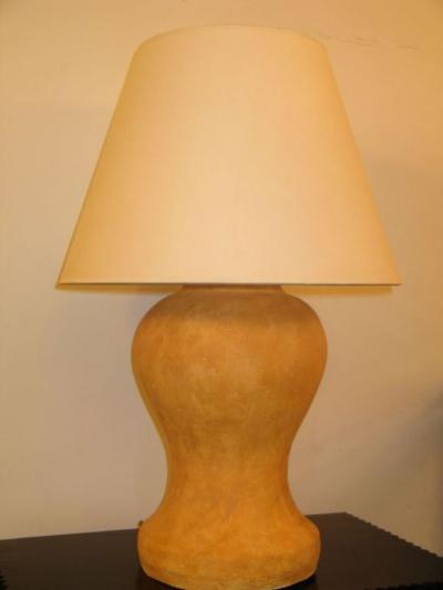 Jean Michel Frank Pair of Modern Neoclassical Plaster Table Lamps after Jean Michel Frank