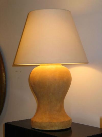 Jean Michel Frank Pair of Modern Neoclassical Plaster Table Lamps after Jean Michel Frank