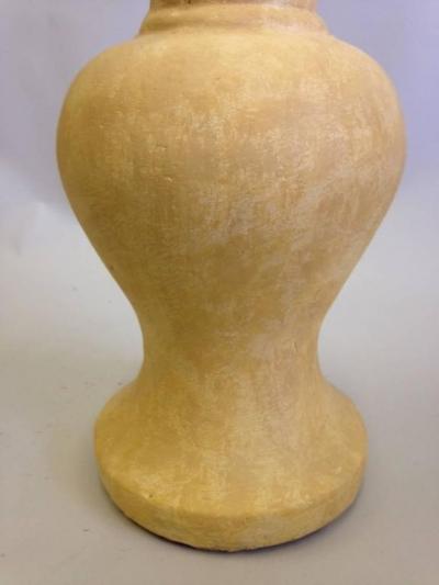 Jean Michel Frank Pair of Modern Neoclassical Plaster Table Lamps after Jean Michel Frank