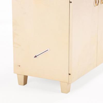 Jean Michel Frank Pair of Parchment Covered Cabinets in the manner of Jean Michel Frank C 1950 