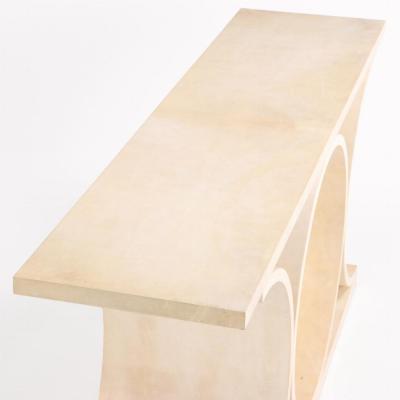 Jean Michel Frank Parchment Covered Console Table in Manner of Jean Michel Frank 