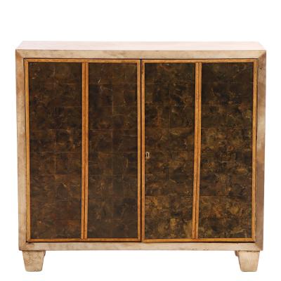 Jean Michel Frank Parchment and Mica Cabinet in the Manner of Jean Michel Frank 