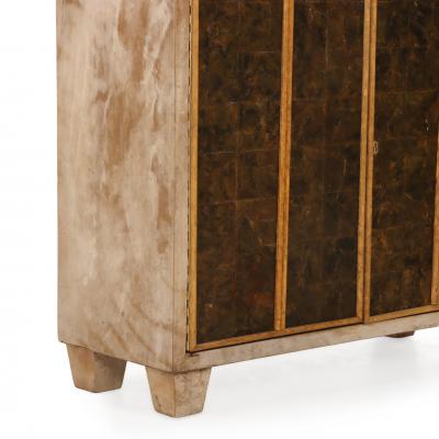 Jean Michel Frank Parchment and Mica Cabinet in the Manner of Jean Michel Frank 