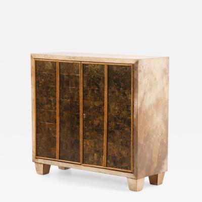 Jean Michel Frank Parchment and Mica Cabinet in the Manner of Jean Michel Frank 