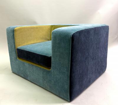 Jean Michel Frank Rare Pair of French Art Deco Lounge Chairs in style of Jean Michel Frank