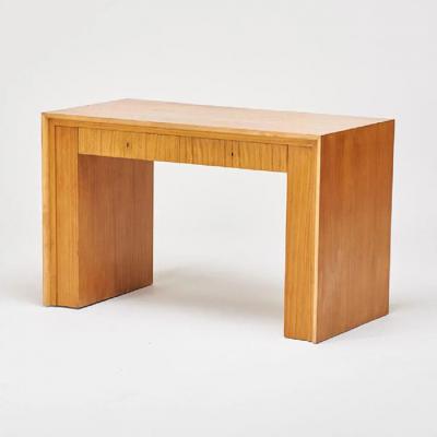 Jean Michel Frank SYCOMORE TWO DRAWER WRITING DESK ATTRIBUTED TO JEAN MICHEL FRANK