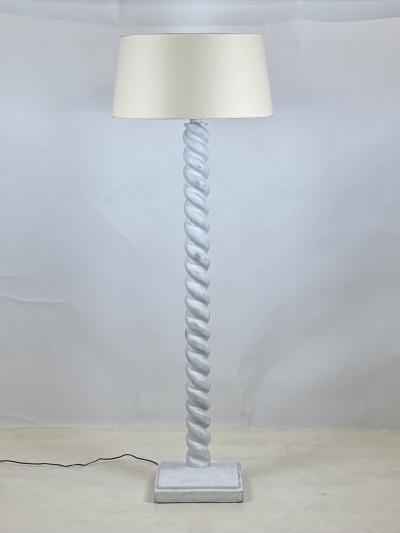 Jean Michel Frank Torsade Plaster Floor Lamp in the style of Jean Michel Frank
