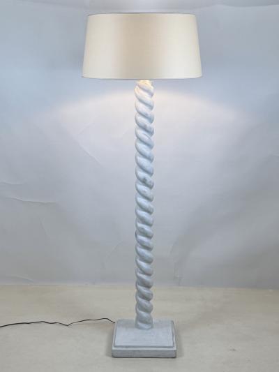 Jean Michel Frank Torsade Plaster Floor Lamp in the style of Jean Michel Frank