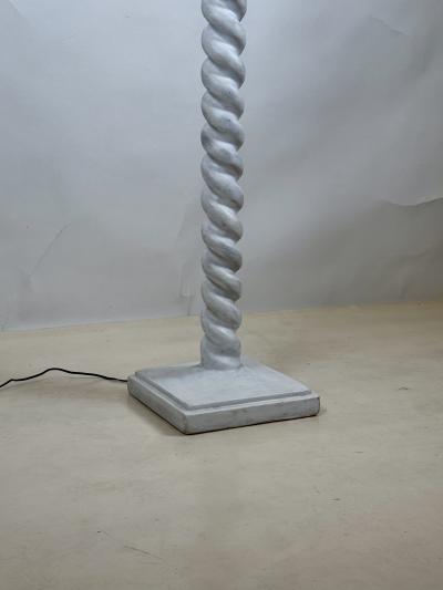 Jean Michel Frank Torsade Plaster Floor Lamp in the style of Jean Michel Frank