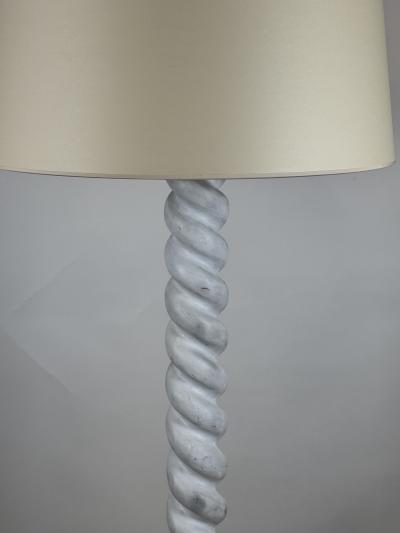 Jean Michel Frank Torsade Plaster Floor Lamp in the style of Jean Michel Frank