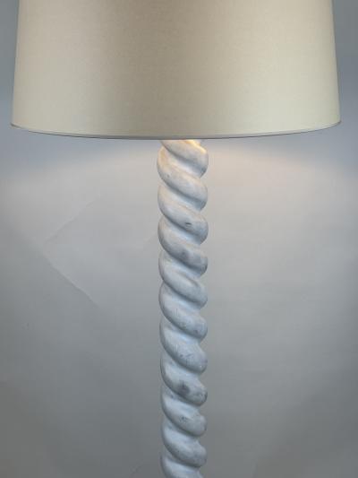 Jean Michel Frank Torsade Plaster Floor Lamp in the style of Jean Michel Frank