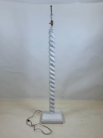 Jean Michel Frank Torsade Plaster Floor Lamp in the style of Jean Michel Frank
