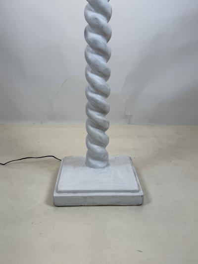 Jean Michel Frank Torsade Plaster Floor Lamp in the style of Jean Michel Frank