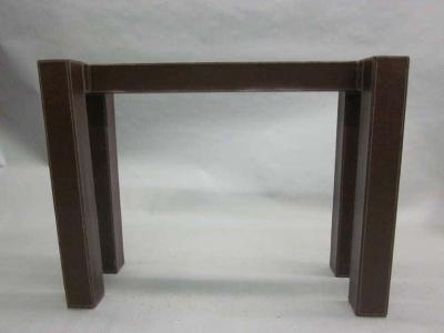 Jean Michel Frank Two French Leather Mid Century Consoles in the Style of Jean Michel Frank